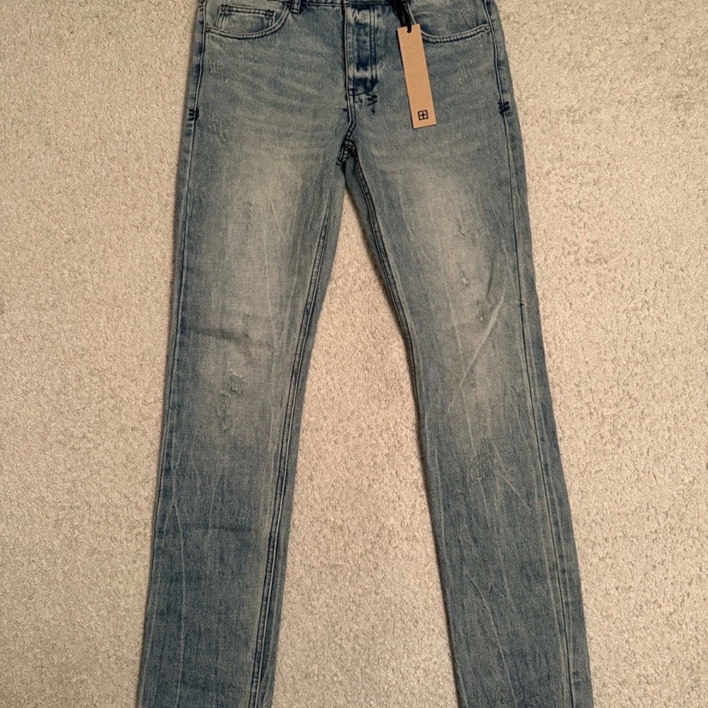 NWT Ksubi Chitch Pure Dynamite Light Blue Jeans Denim Pants Size 32